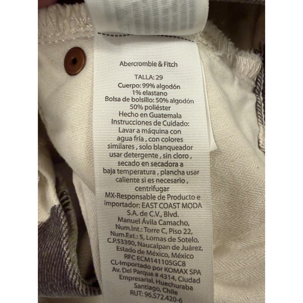 Abercrombie & Fitch Cow Print Straight Leg Jeans - Black and Cream - Picture 8 of 9